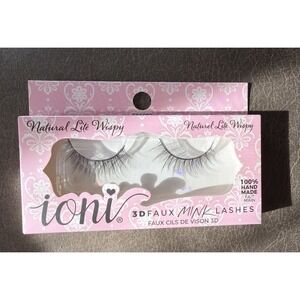 NEW ioni 3D Faux Mink Lashes NATURAL LITE WISPY 100% Hand Made 686602